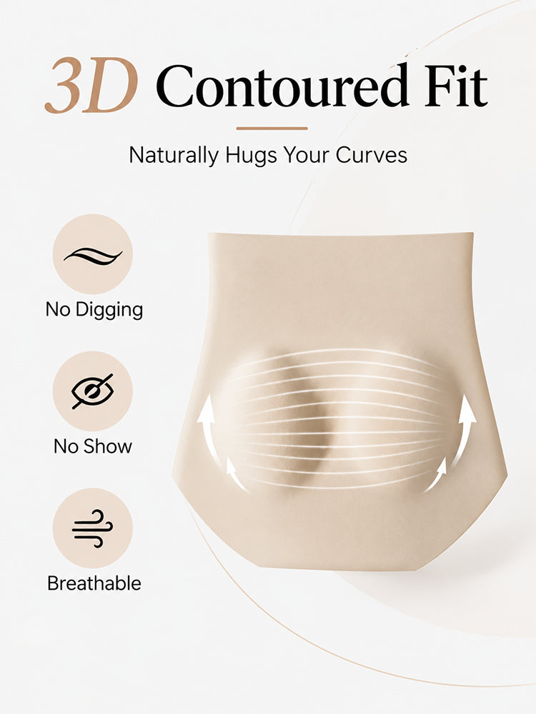 5-Pack Women's Seamless High Waist X-Shape Tummy Control Panties