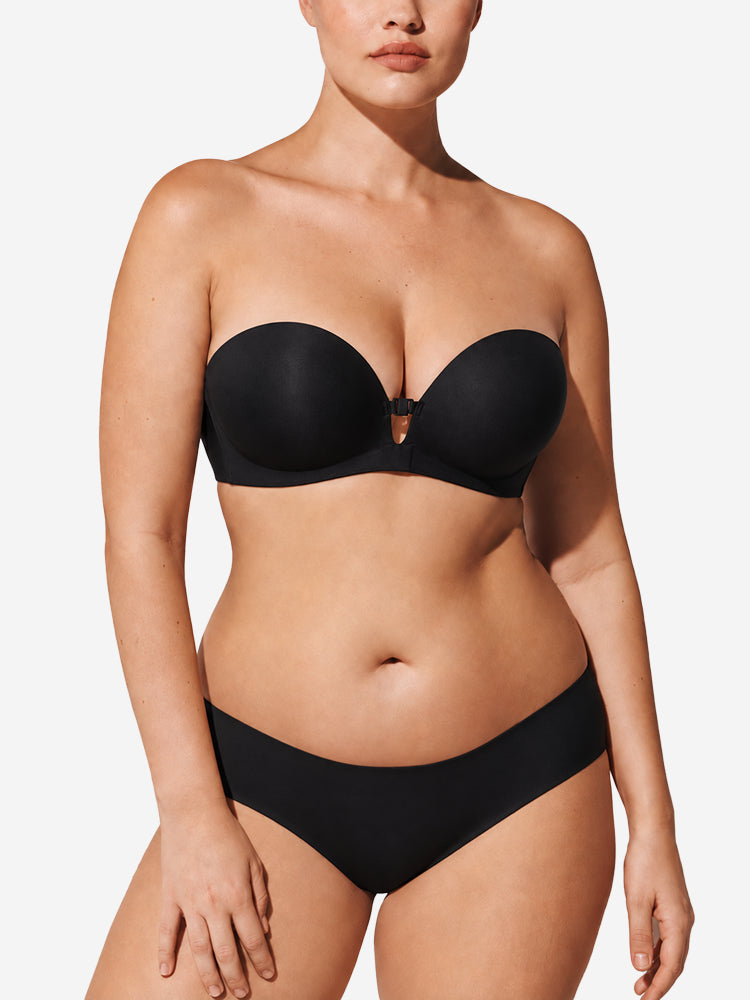 Women's Strapless Front Closure Push-Up Bra
