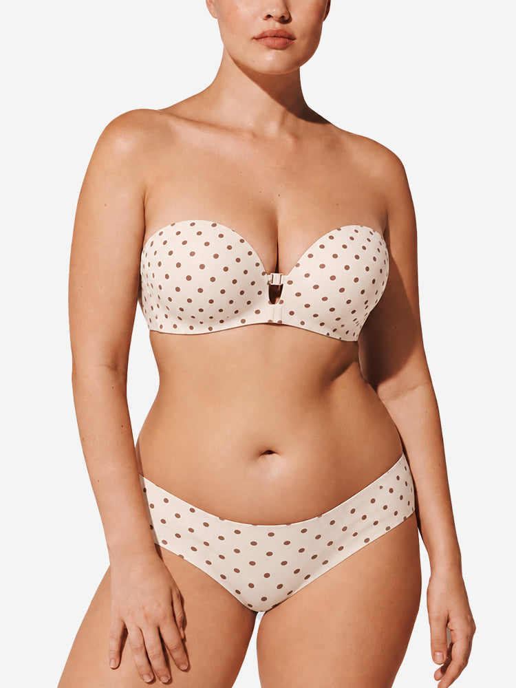 Women's Strapless Front Closure Push-Up Bra